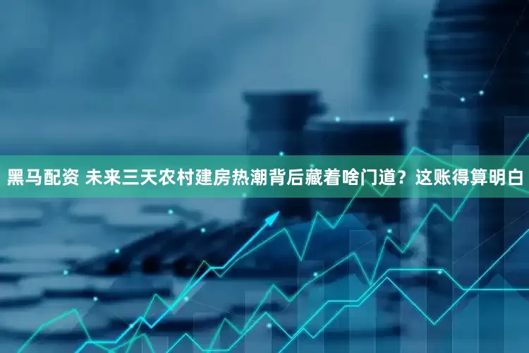 黑马配资 未来三天农村建房热潮背后藏着啥门道？这账得算明白